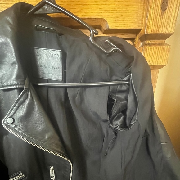 ALLSAINTS- Balfern Leather Biker Jacket- US Size 6 - Picture 14 of 15